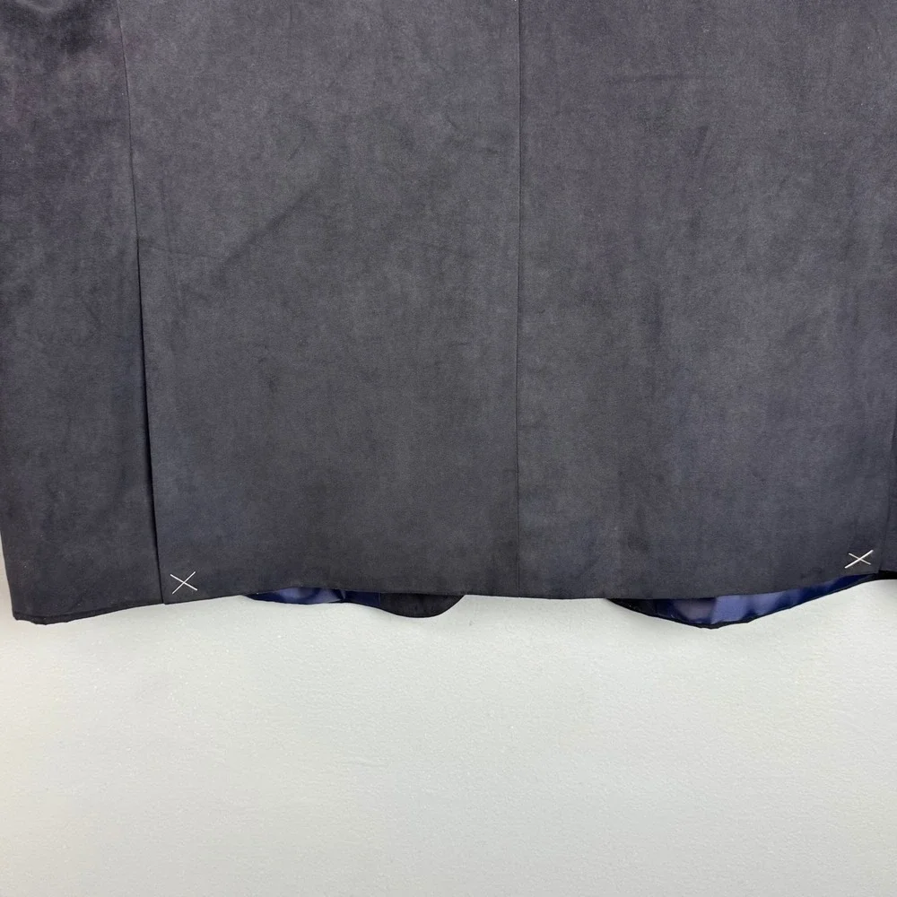NEW Nautica Branford Blazer Men's 50L Navy Blue Faux Suede 2 Button Sport Coat